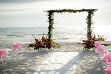 Outdoor wedding area