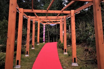 Outdoor wedding area