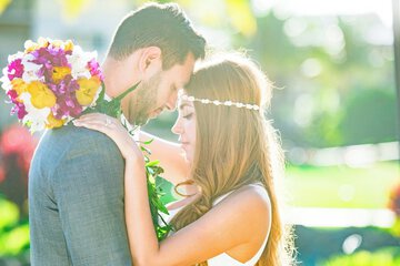 Outdoor wedding area