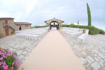 Outdoor wedding area