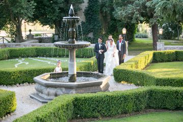 Outdoor wedding area