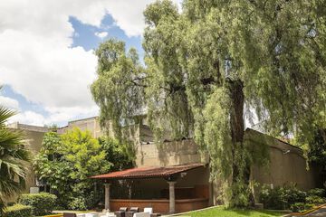 Outdoor banquet area