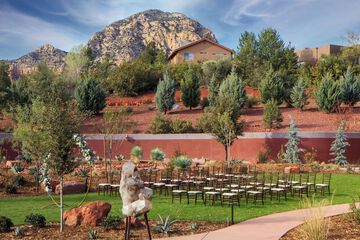 Outdoor wedding area