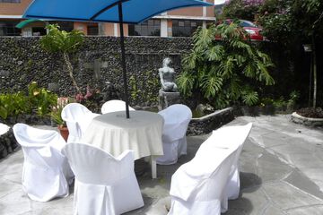 Outdoor banquet area
