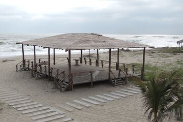 Outdoor wedding area