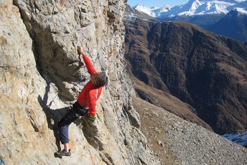 Outdoor rock climbing