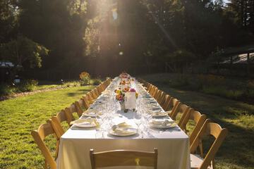 Outdoor wedding area