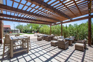 Outdoor banquet area