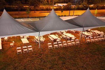 Outdoor banquet area