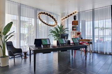 Check-in/check-out kiosk