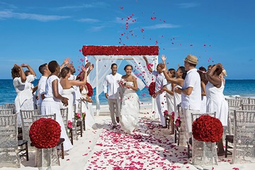 Outdoor wedding area