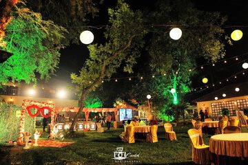 Outdoor wedding area