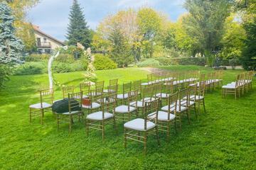 Outdoor wedding area