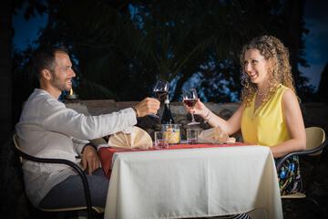 Couples dining
