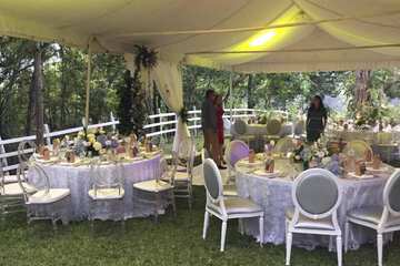 Outdoor wedding area