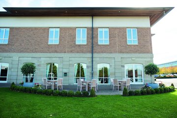 Outdoor banquet area