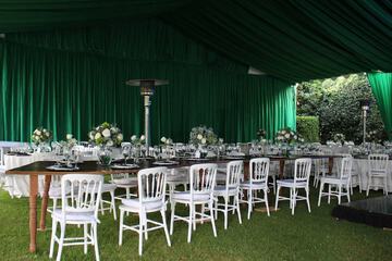 Outdoor banquet area