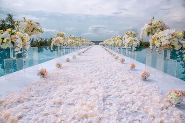 Outdoor wedding area