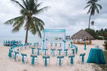 Outdoor wedding area