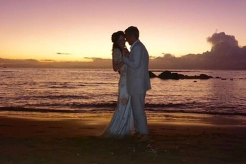 Outdoor wedding area