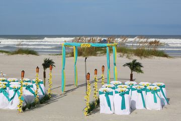 Outdoor wedding area