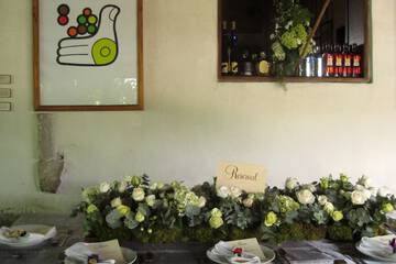 Outdoor wedding area