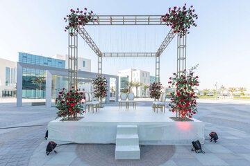 Outdoor wedding area