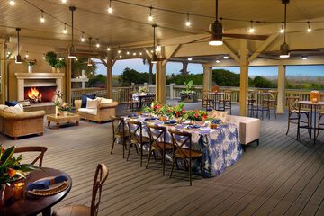 Outdoor banquet area