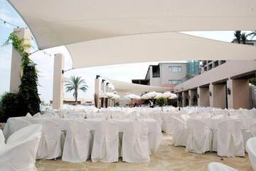 Outdoor wedding area