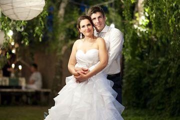Outdoor wedding area