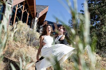Outdoor wedding area