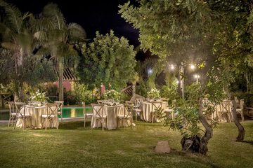 Outdoor wedding area