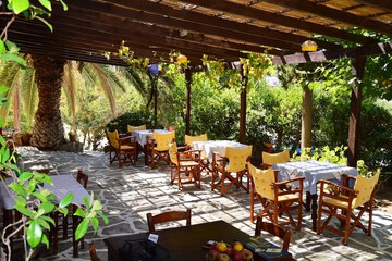 Outdoor banquet area