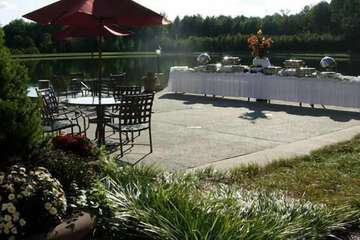 Outdoor banquet area