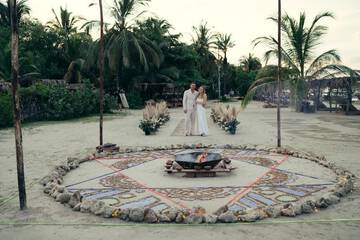 Outdoor wedding area