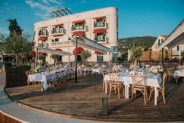 Outdoor wedding area