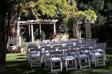 Outdoor wedding area