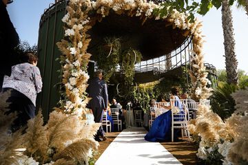 Outdoor wedding area