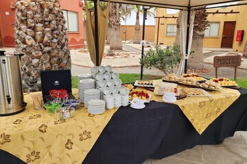 Outdoor banquet area
