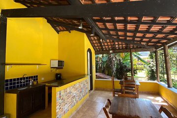 Outdoor banquet area