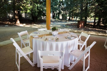 Outdoor banquet area