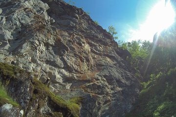 Outdoor rock climbing