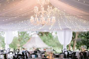 Outdoor wedding area