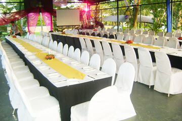 Outdoor banquet area