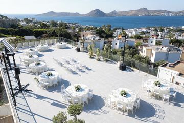 Outdoor wedding area