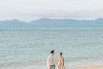 Outdoor wedding area