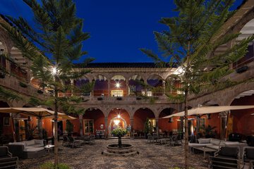Outdoor banquet area