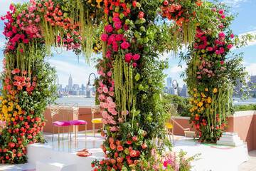 Outdoor wedding area