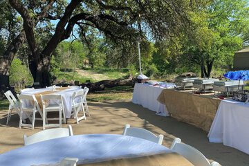 Outdoor wedding area