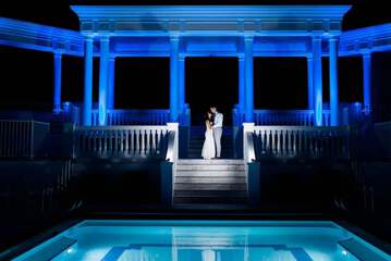 Outdoor wedding area